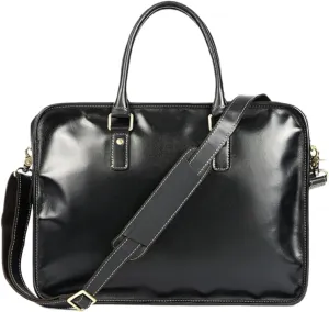 15Inch Business Handbags Briefcases Mens Messenger Shoulder Bags Laptop Bags Leather Carrying Cases