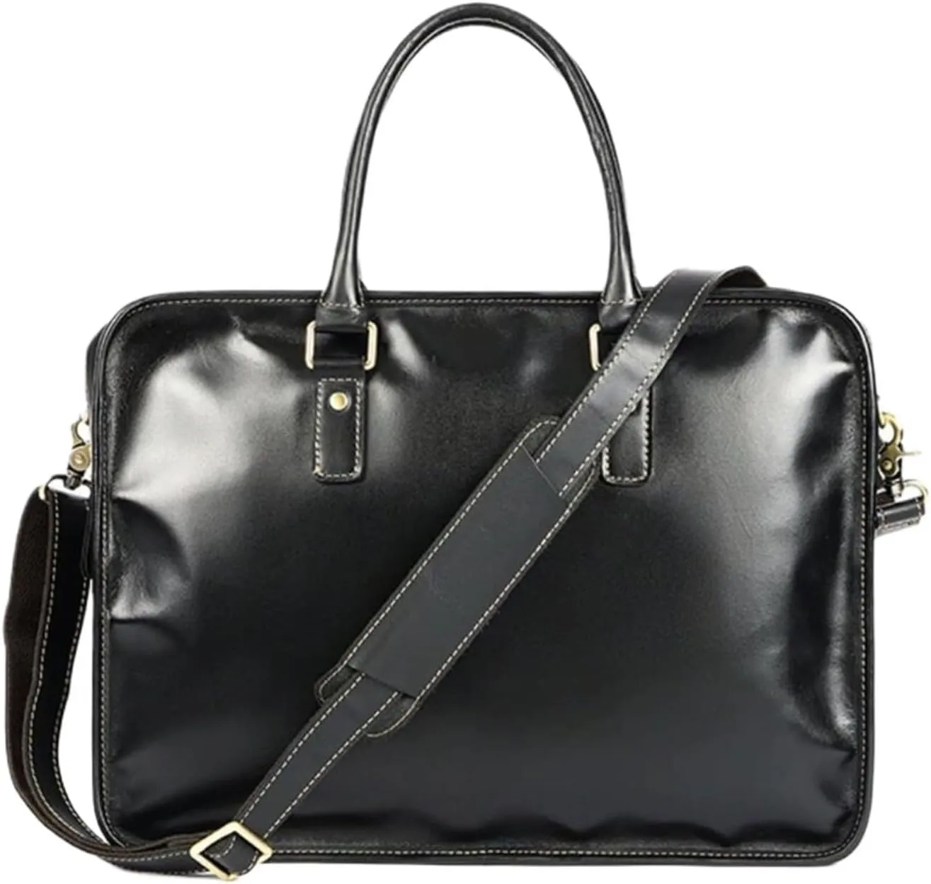 15Inch Business Handbags Briefcases Mens Messenger Shoulder Bags Laptop Bags Leather Carrying Cases