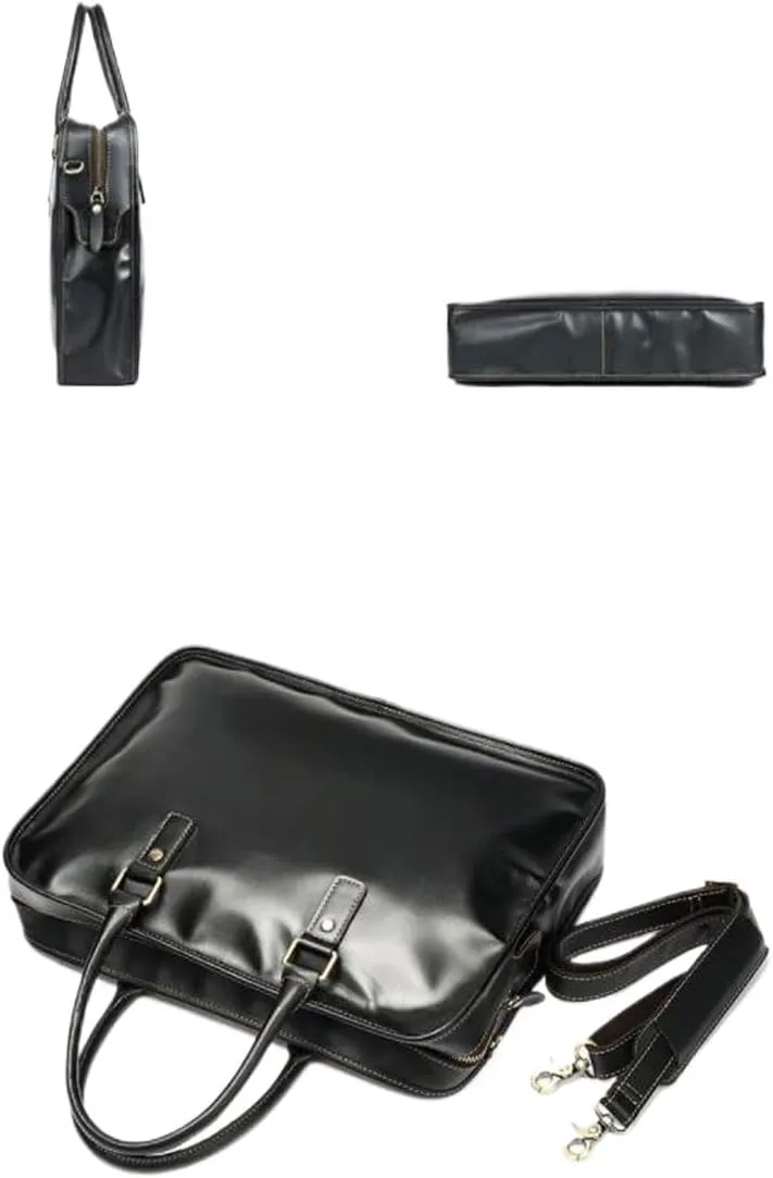 15Inch Business Handbags Briefcases Mens Messenger Shoulder Bags Laptop Bags Leather Carrying Cases