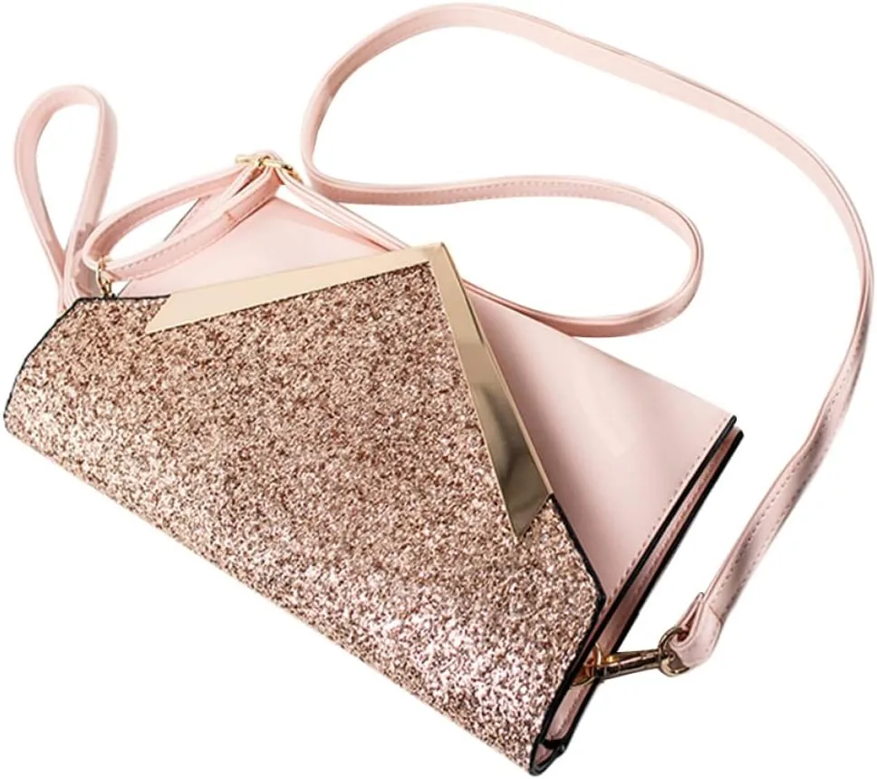 1pc Pink Evening Handbag with Chain Strap Elegant Fashion Clutch for Women for Weddings Parties and Special Occasions Versatile Soft Sided Design