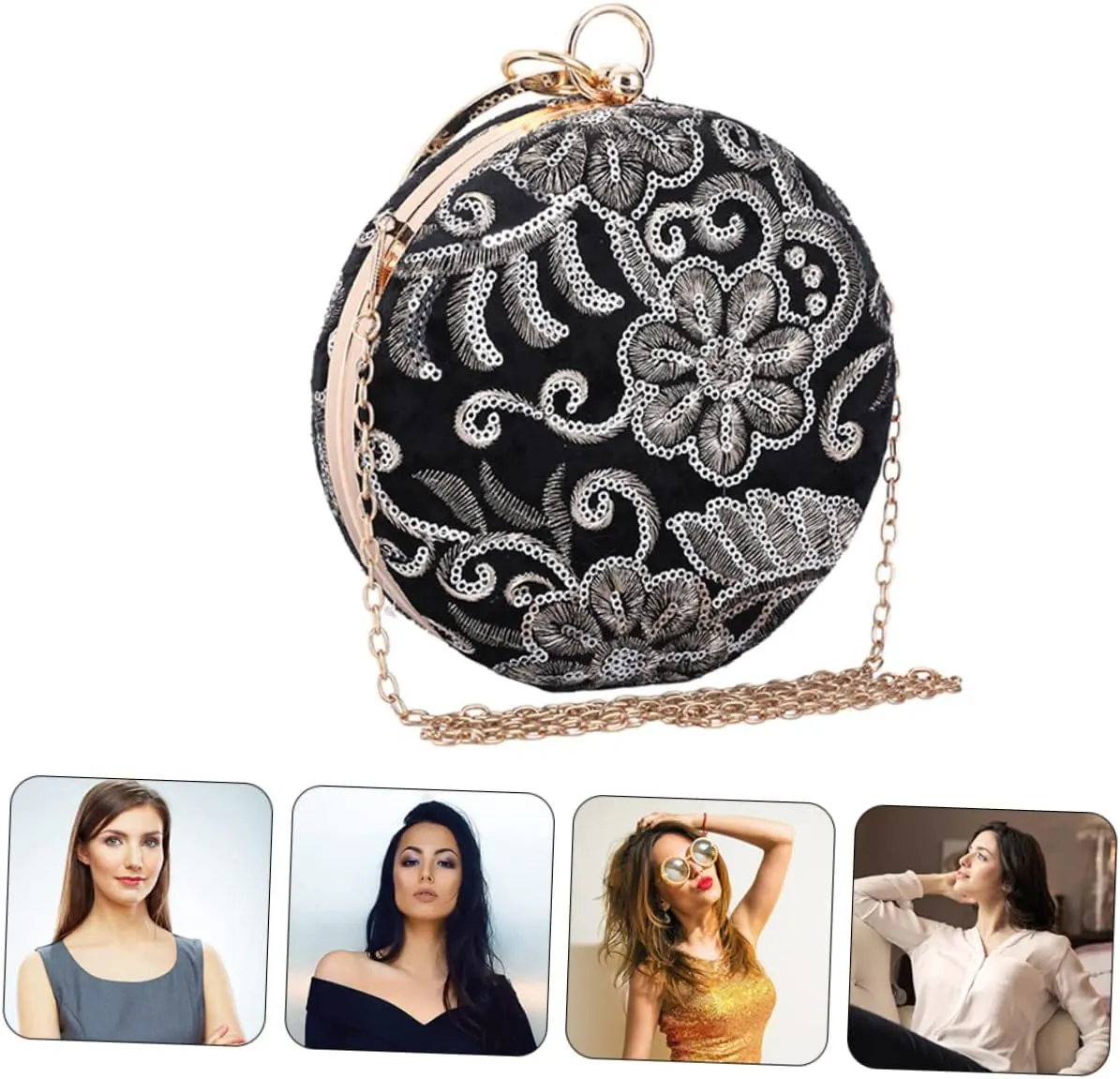 2 Pcs Embroidered Evening Bag Women Clutch Purse Clutch Purses for Women Wedding Evening Clutch Purses