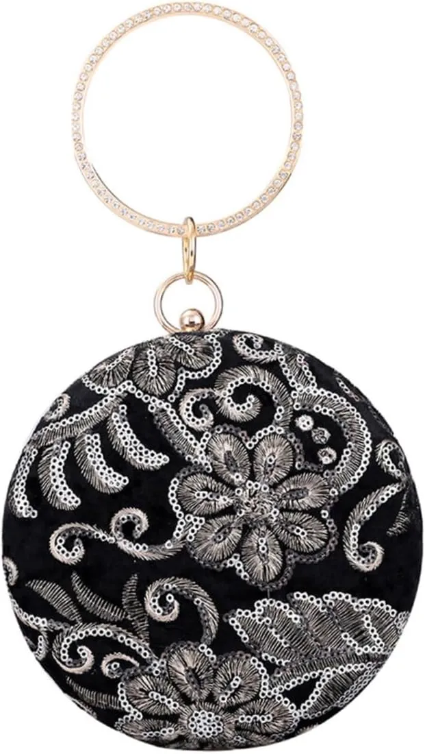 2 Pcs Embroidered Evening Bag Women Clutch Purse Clutch Purses for Women Wedding Evening Clutch Purses