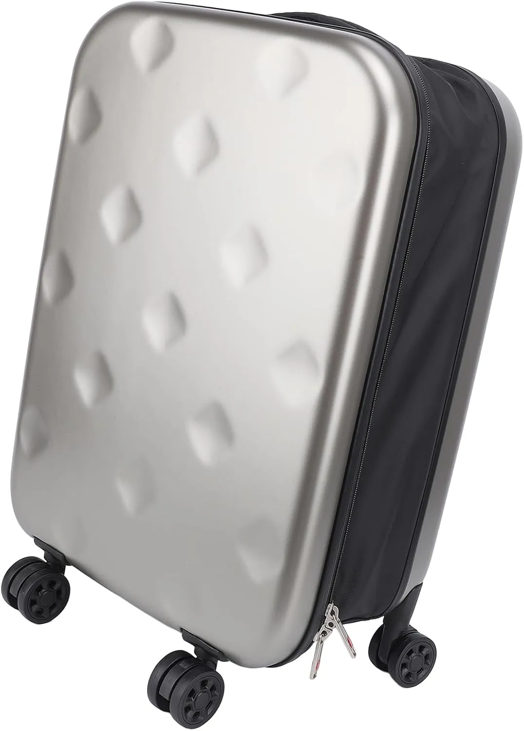 20 Inch Suitcase with Spinner Wheels, Password Lock, Grey Foldable Portable Luggage, Ideal for Short Trips or as a Carry On, Suitcase with Spinner Wheels