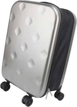 20 Inch Suitcase with Spinner Wheels, Password Lock, Grey Foldable Portable Luggage, Ideal for Short Trips or as a Carry On, Suitcase with Spinner Wheels