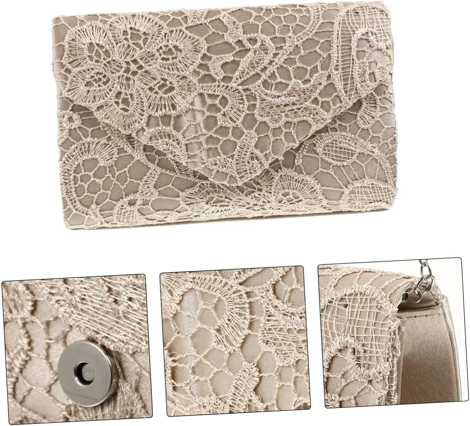 2pcs Handbag Clutch for Women Hand Purse for Women Wedding Clutch Prom Purse Glitter Wallets for Women