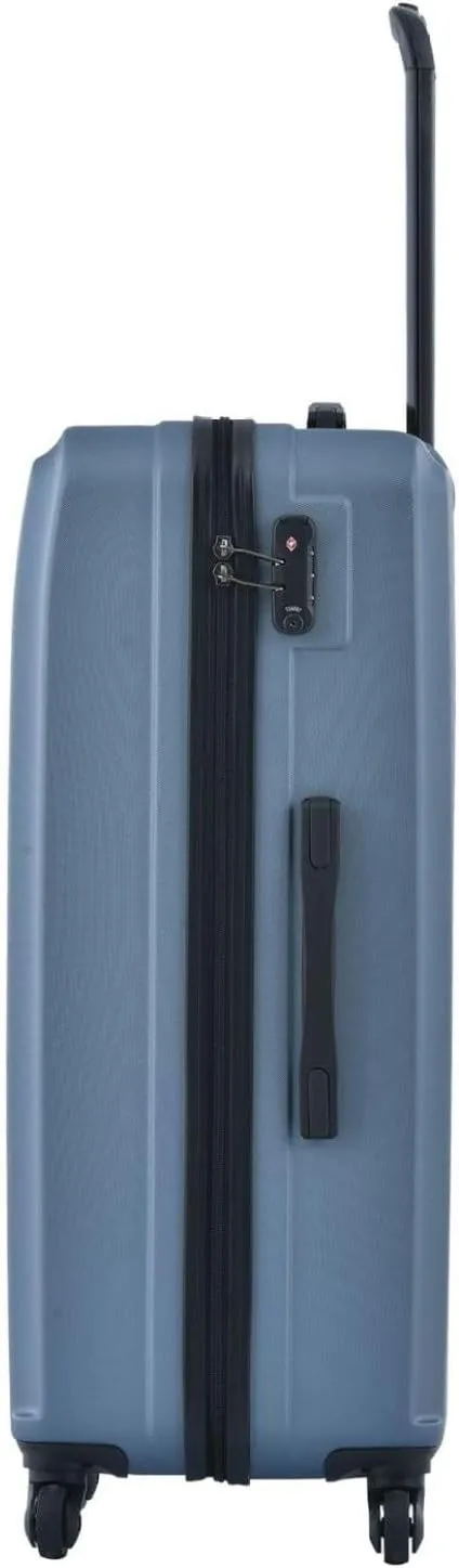 3 Piece Luggage Sets Lightweight Suitcase with Two ; Spinner Wheels; TSA Lock; (20/24/28),Blue