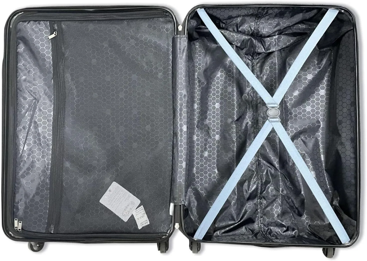 3 Piece Luggage Sets Lightweight Suitcase with Two ; Spinner Wheels; TSA Lock; (20/24/28),Blue