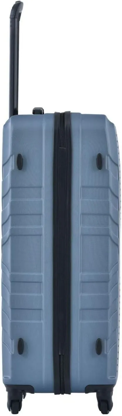3 Piece Luggage Sets Lightweight Suitcase with Two ; Spinner Wheels; TSA Lock; (20/24/28),Blue