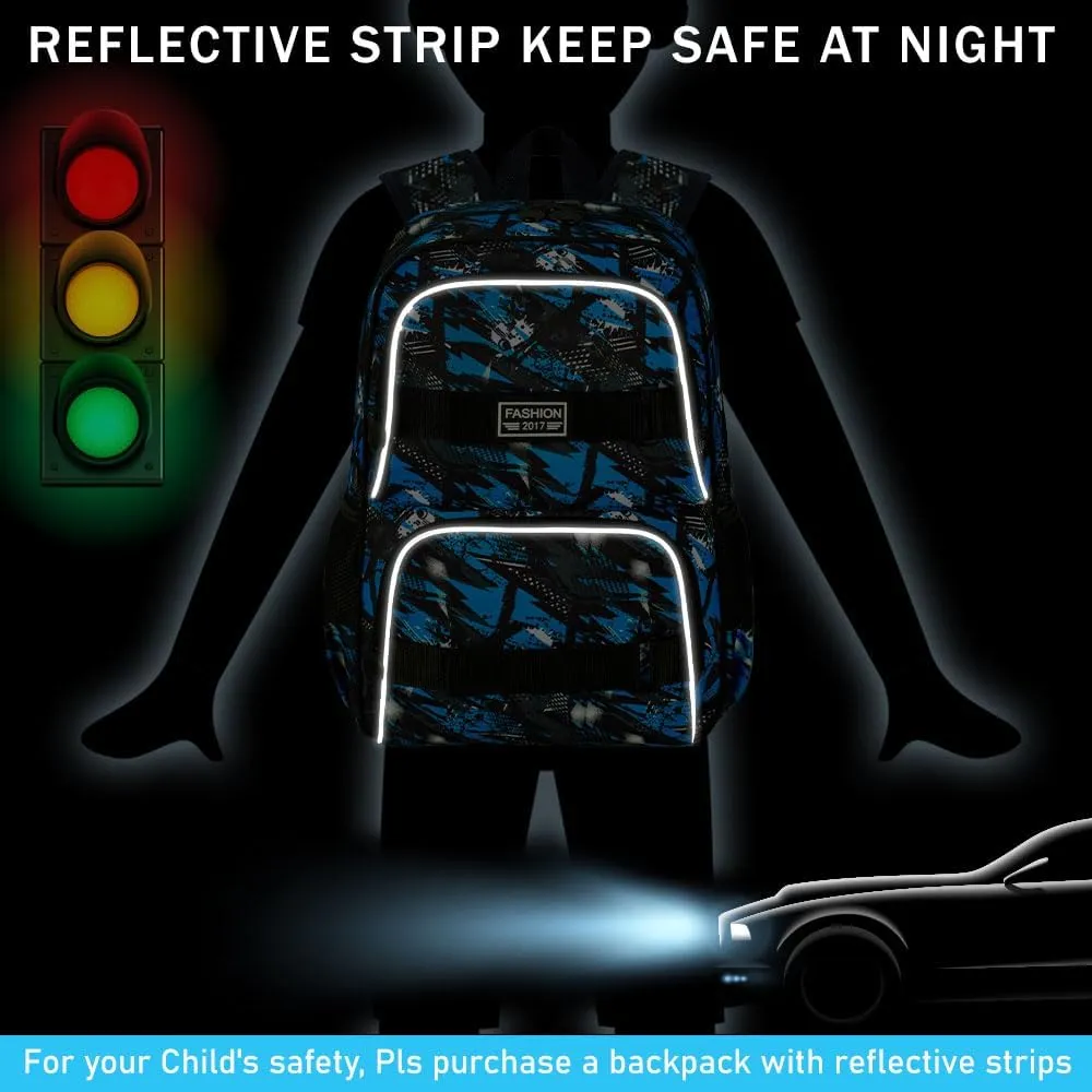 3Pcs Backpack for Girls Boys, 17 Inches Women Men School Bookbag Set for Teens College, Laptop Backpacks with Lunch Box