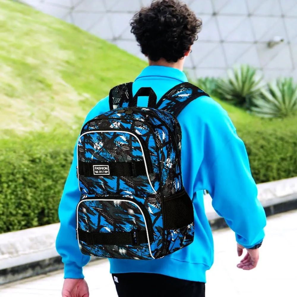 3Pcs Backpack for Girls Boys, 17 Inches Women Men School Bookbag Set for Teens College, Laptop Backpacks with Lunch Box