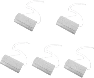 5pcs Silver Evening Purse Women's Clutch Purse Crossbody Bag for Women