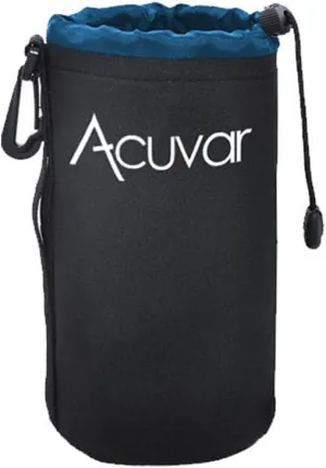 Acuvar Large Neoprene (Blue and Black) Soft Pouch for Canon, Sony, Pentax, Sigma, Olympus DSLR and SLR Camera Lens
