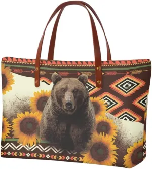 African Tribal Ethnic Print Women Tote Shoulder Bags Casual Handbag