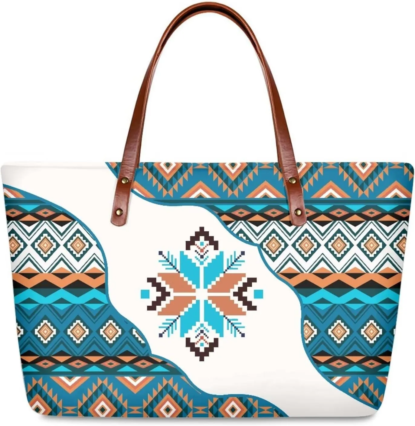 African Tribal Ethnic Print Women Tote Shoulder Bags Casual Handbag