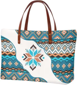 African Tribal Ethnic Print Women Tote Shoulder Bags Casual Handbag