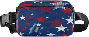American Stars Usa Flag Belt Bag for Women Men Fanny Pack Small Waist Pouch Crossbody Bags for Outdoor Hiking Running Travel