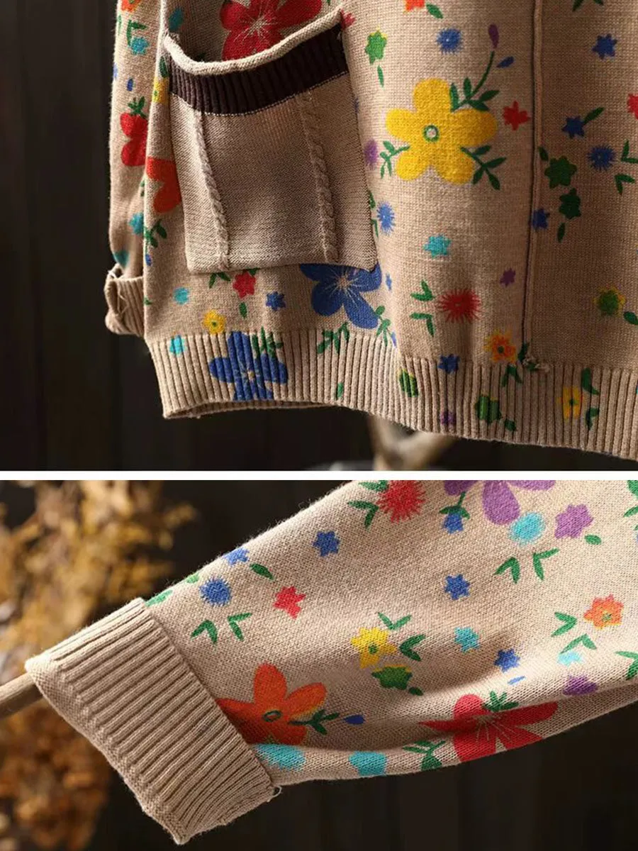 Amorette® | Cozy Botanical Print Pullover