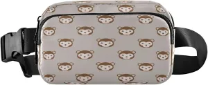 Animal Monkey Belt Bag for Women Men Brown Fanny Pack Small Waist Pouch Crossbody Bags for Outdoor Hiking Running Travel