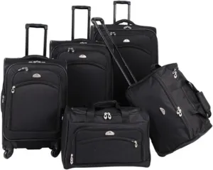 Artisanal Abode 5-Piece Luggage Set, Large Spinner 28", Medium 26", Carry-On 22", Wheeled Duffel, Personal Bag, Lightweight & Stylish!