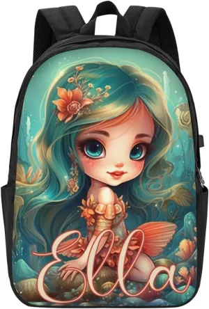 Artsadd Custom Backpack for Girls Personalized Girls Backpack with Name Back to School Supplies BackPack for Women School Bookbag Backpack for School Laptop Backpack for Students Travel Backpack