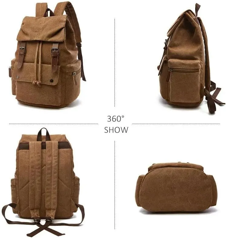 Backpack Canvas Laptop Backpack for Men Women Fashion Women Travel Backpacks