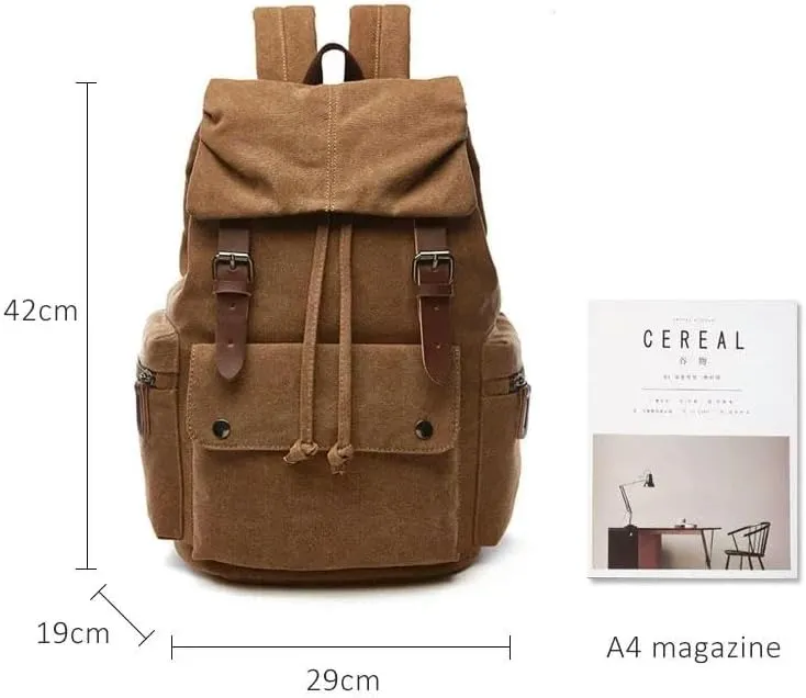 Backpack Canvas Laptop Backpack for Men Women Fashion Women Travel Backpacks