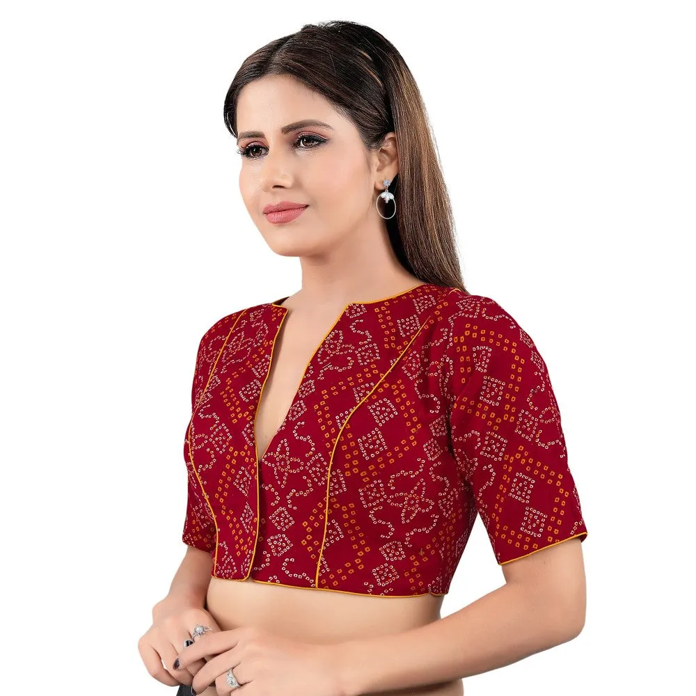 Bandhani Printed Cotton Readymade Blouse