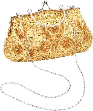BESPORTBLE Handmade Beaded Embroidery Dress Bag for Women Evening Clutch Bag Shiny Decor for Party Supplies