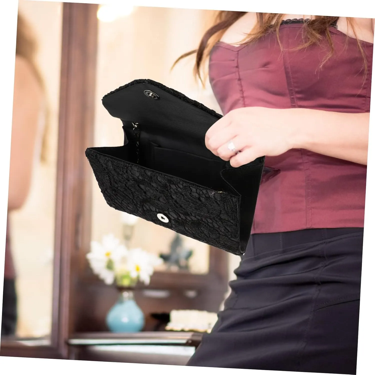BESTYASH Handbag Glitter Wallet Evening Clutch Bag Purses for Weddings Tote Purse Clutch for Women Evening Bag