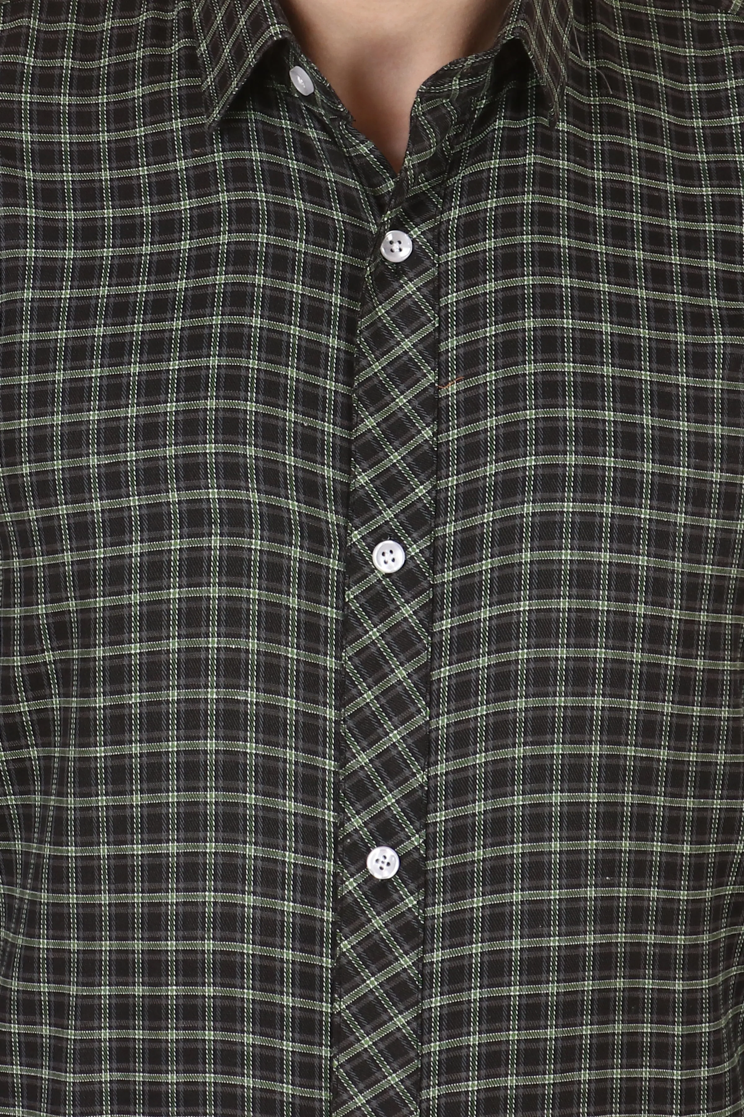 Black Checked Woollen Shirt