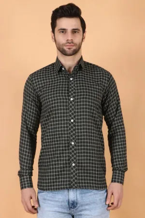 Black Checked Woollen Shirt