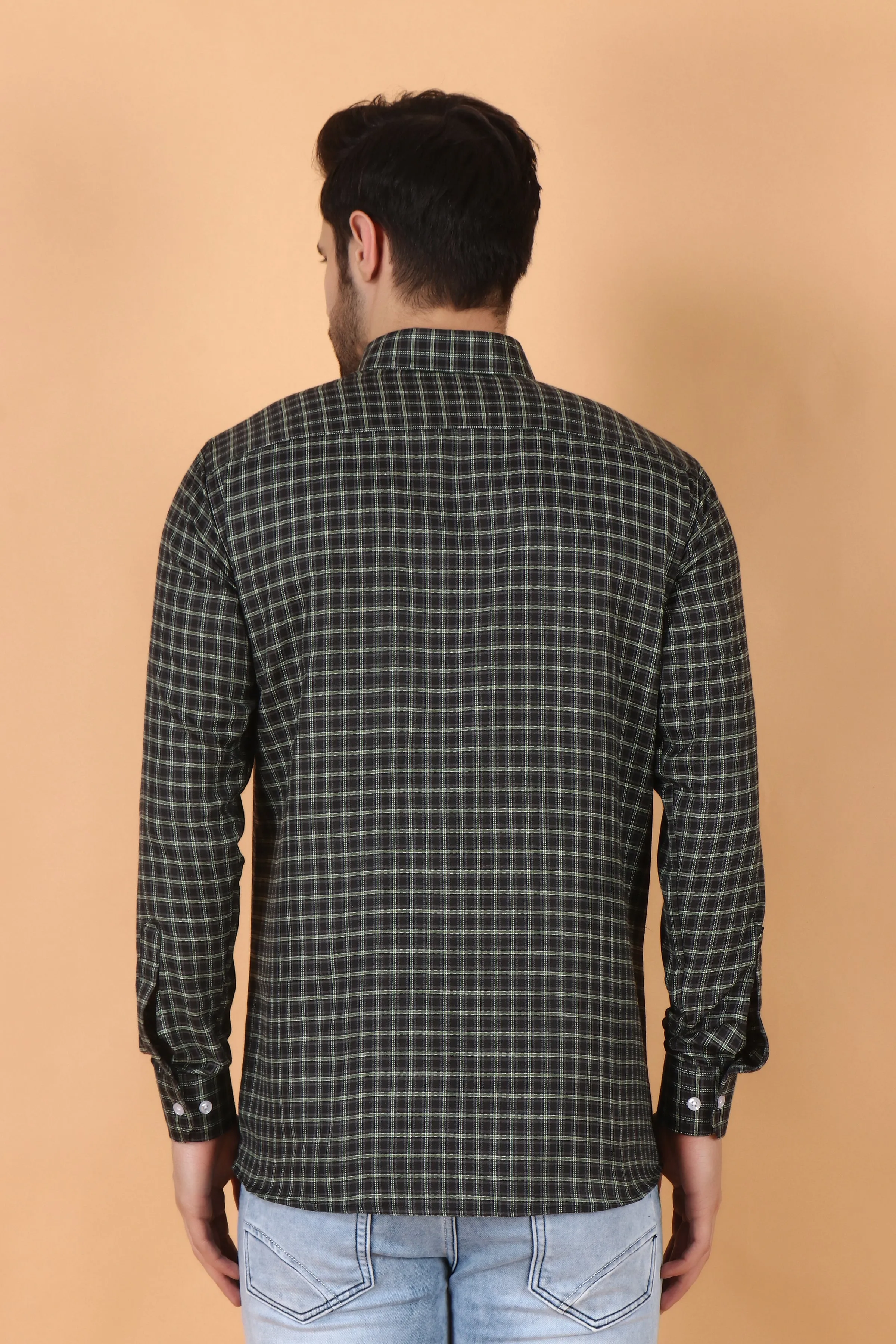 Black Checked Woollen Shirt