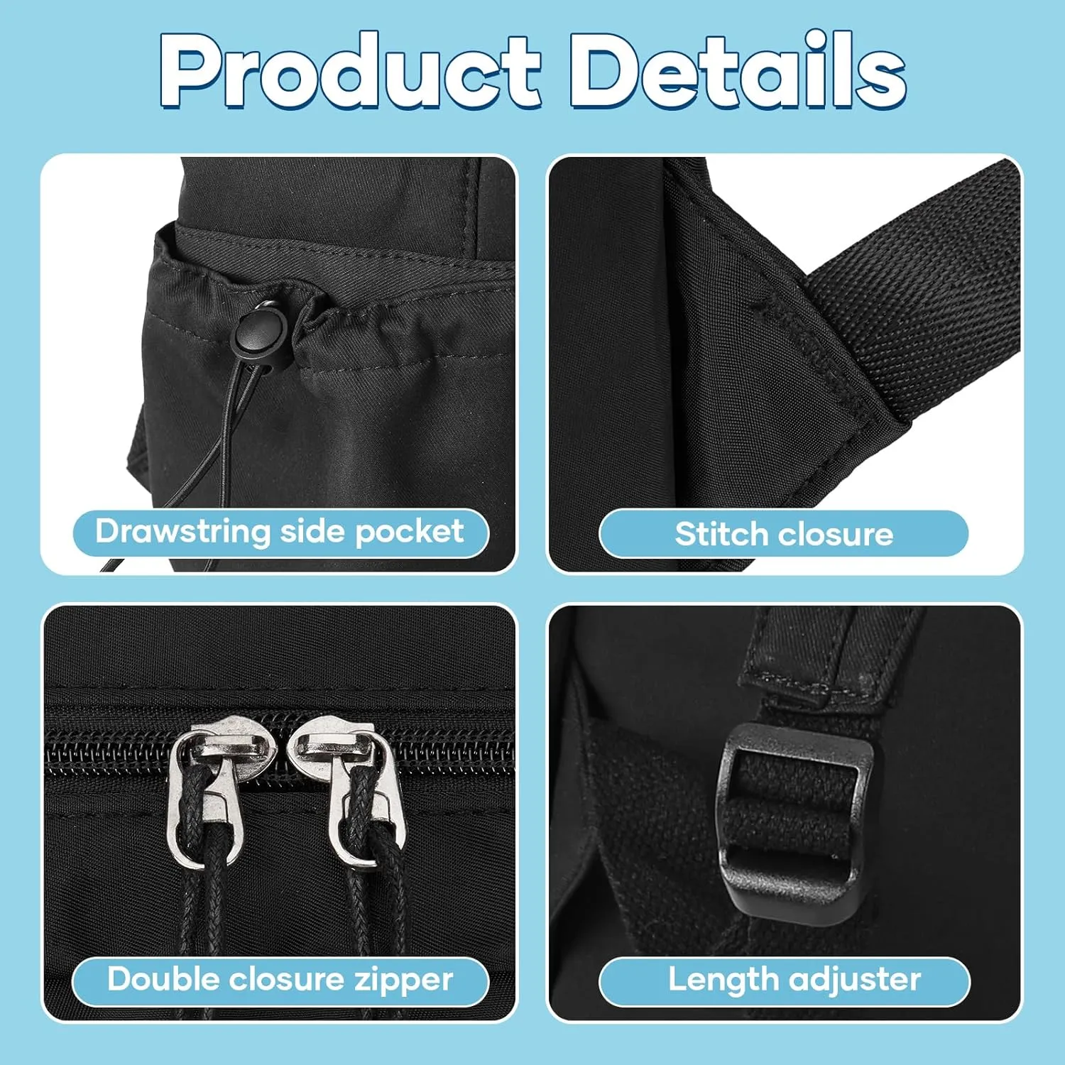 Black School Backpack For Girls Boys High Middle school college Backpack Bookbag Cute Aesthetic Backpacks Lightweight Bag Waterproof Work Gym Casual Daypack Backpacks For Men Women