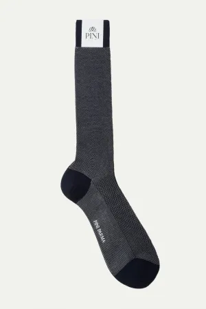 Blue patterned short socks - Made in Italy