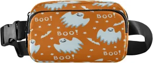Boccsty Halloween Bats Belt Bag for Women Men Ghosts Stars Fanny Pack Small Waist Pouch Crossbody Bags for Outdoor Hiking Running Travel