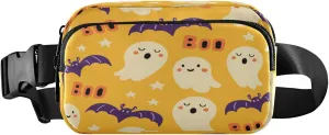 Boccsty Halloween Belt Bag for Women Men Cute Ghost Fanny Pack Small Waist Pouch Crossbody Bags for Outdoor Hiking Running Travel