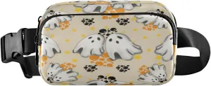 Boccsty Halloween Ghost Belt Bag for Women Men Colorful Dot Fanny Pack Small Waist Pouch Crossbody Bags for Outdoor Hiking Running Travel