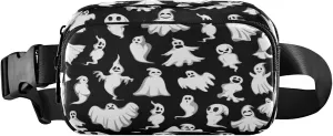 Boccsty Halloween Ghost Spooky Halloween Belt Bag for Women Men Fanny Pack Small Waist Pouch Crossbody Bags for Outdoor Hiking Running Travel