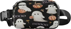Boccsty Halloween Ghosts Pumpkins Belt Bag for Women Men Fanny Pack Small Waist Pouch Crossbody Bags for Outdoor Hiking Running Travel