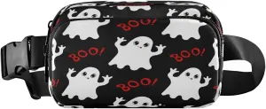 Boccsty Halloween Ghosts Red Boos Belt Bag for Women Men Fanny Pack Small Waist Pouch Crossbody Bags for Outdoor Hiking Running Travel