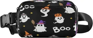 Boccsty Halloween Ghosts Star Hat Belt Bag for Women Men Fanny Pack Small Waist Pouch Crossbody Bags for Outdoor Hiking Running Travel