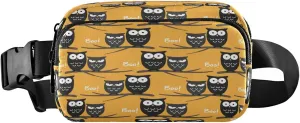 Boccsty Halloween Owls Belt Bag for Women Men Fanny Pack Small Waist Pouch Crossbody Bags for Outdoor Hiking Running Travel