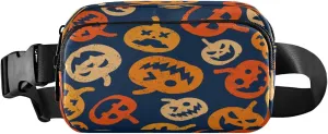 Boccsty Halloween Pumpkin Belt Bag for Women Men Colorful Pattern Fanny Pack Small Waist Pouch Crossbody Bags for Outdoor Hiking Running Travel