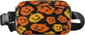 Boccsty Halloween Pumpkins Belt Bag for Women Men Fall Spooky Fanny Pack Small Waist Pouch Crossbody Bags for Outdoor Hiking Running Travel