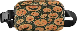 Boccsty Halloween Pumpkins Belt Bag for Women Men Happpy Jack Lantern Fanny Pack Small Waist Pouch Crossbody Bags for Outdoor Hiking Running Travel