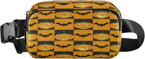 Boccsty Halloween Pumpkins Spider Belt Bag for Women Men Orange Fanny Pack Small Waist Pouch Crossbody Bags for Outdoor Hiking Running Travel