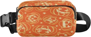 Boccsty Halloween Pumpkins Stars Belt Bag for Women Men Fanny Pack Small Waist Pouch Crossbody Bags for Outdoor Hiking Running Travel