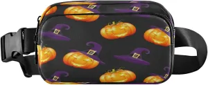 Boccsty Halloween Pumpkins Witch Belt Bag for Women Men Fanny Pack Small Waist Pouch Crossbody Bags for Outdoor Hiking Running Travel