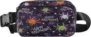 Boccsty Halloween Spider Belt Bag for Women Men Star Fanny Pack Small Waist Pouch Crossbody Bags for Outdoor Hiking Running Travel