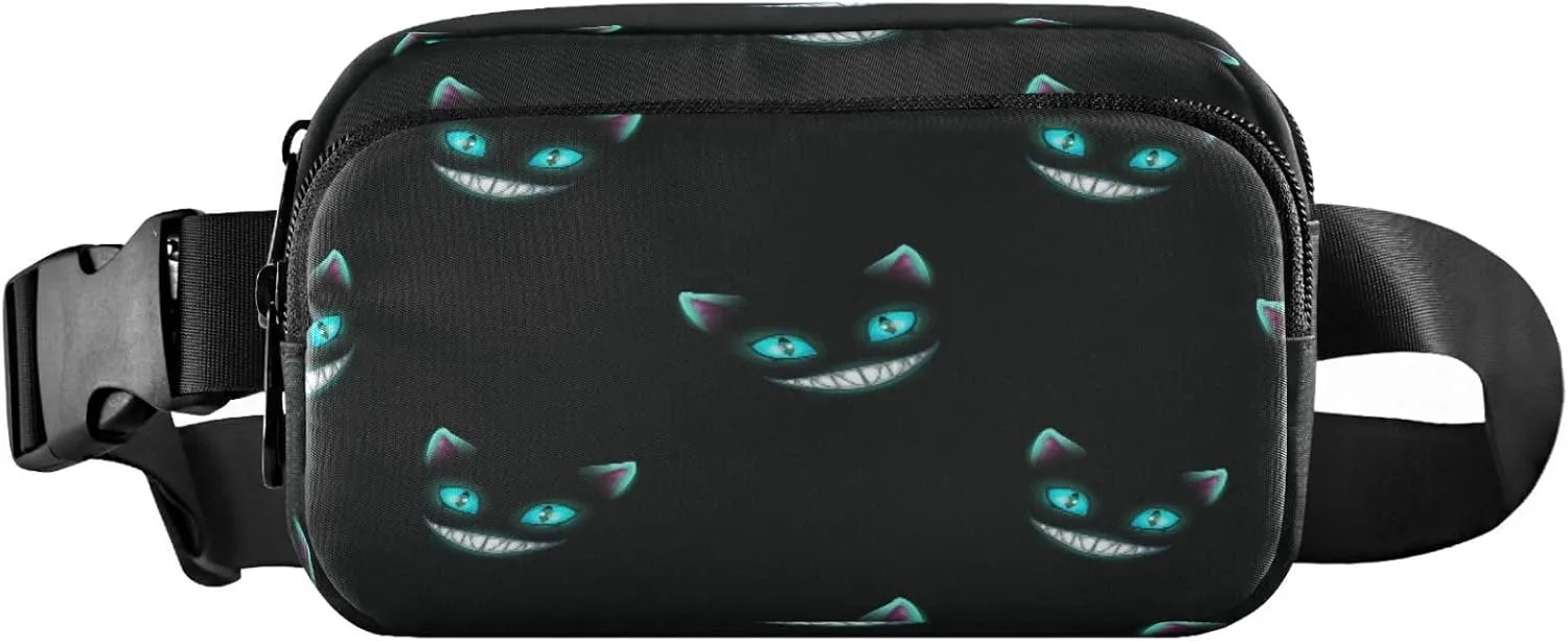 Boccsty Halloween Spooky Cats Belt Bag for Women Men Fanny Pack Small Waist Pouch Crossbody Bags for Outdoor Hiking Running Travel